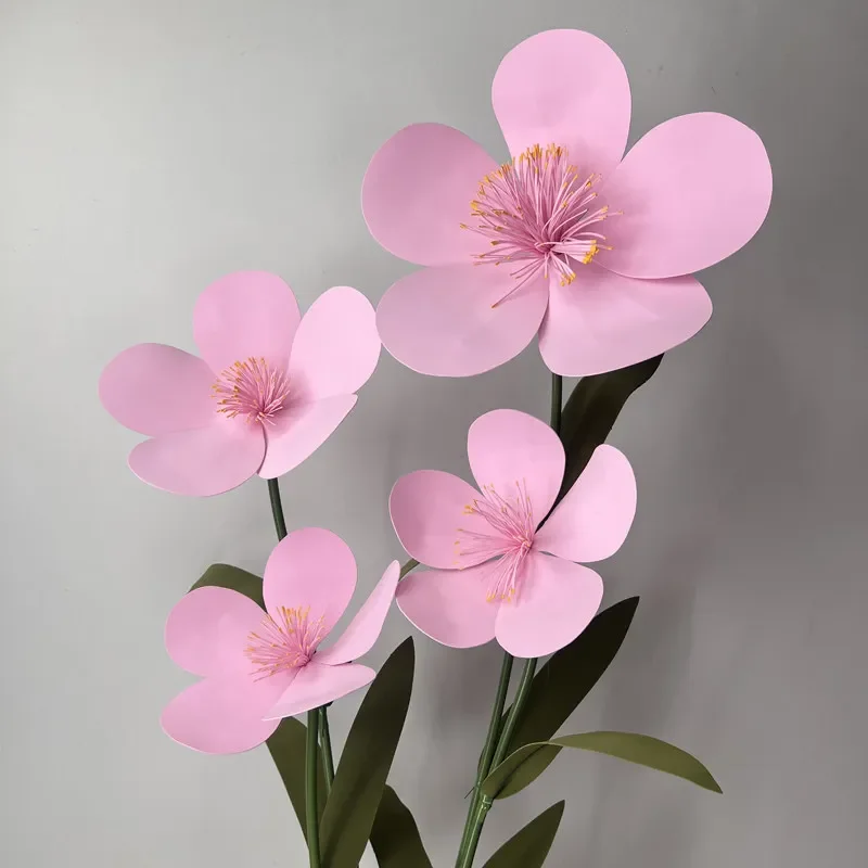 Giant outdoor simulation plum blossom peach blossom cherry blossom begonia spring beauty paper art flower shopping mall