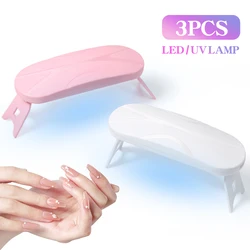 LULAA Foldable Mini UV LED Nail Lamp Portable Gel Light Mouse Shape Pocket Size Nail Dryer for All Gel Polish and Home Salon
