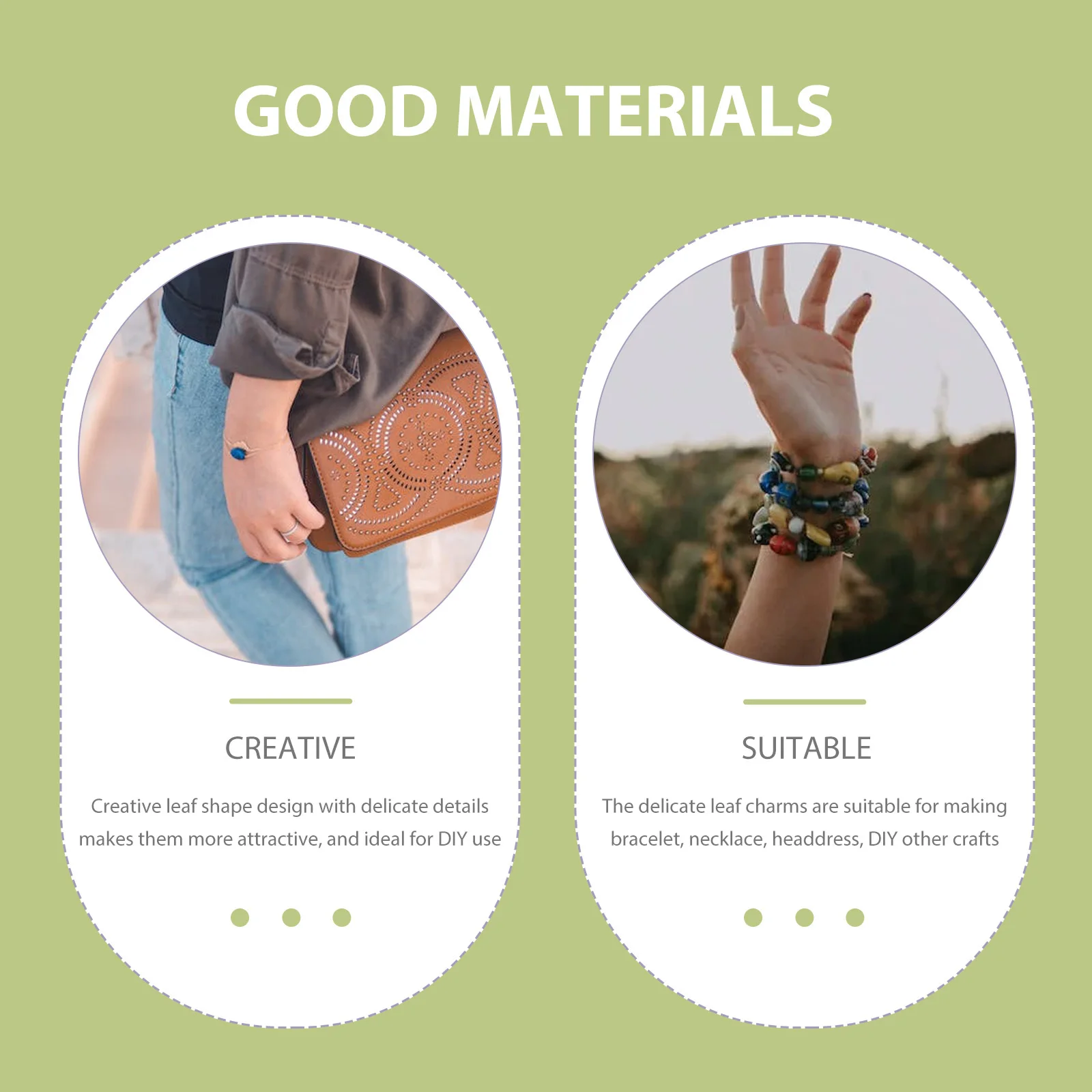 

100Pcs Acrylic Leaf Charms Fine Hole Leaf Pendants Ideal for DIY Jewelry Making Bracelet Necklace Earring Crafting