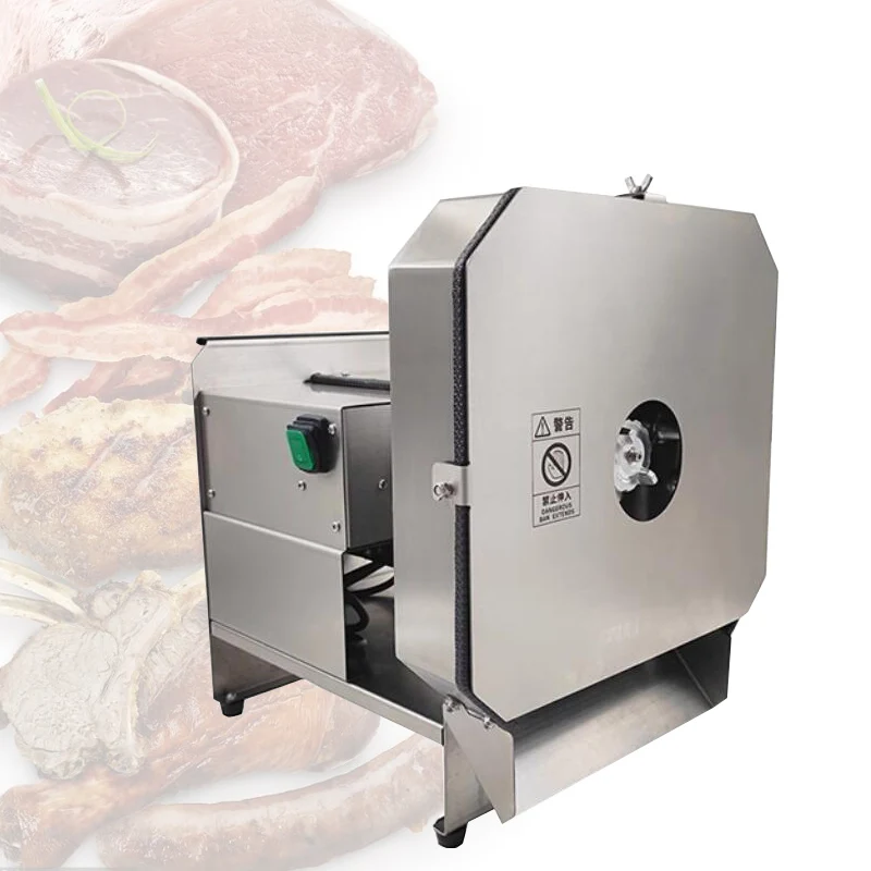 Small Automatic Electric Commercial Cooked Meat Slicer Cooked Meat Slicing Machine Cooked Beef Mutton Vegetable Slicing Equipmen