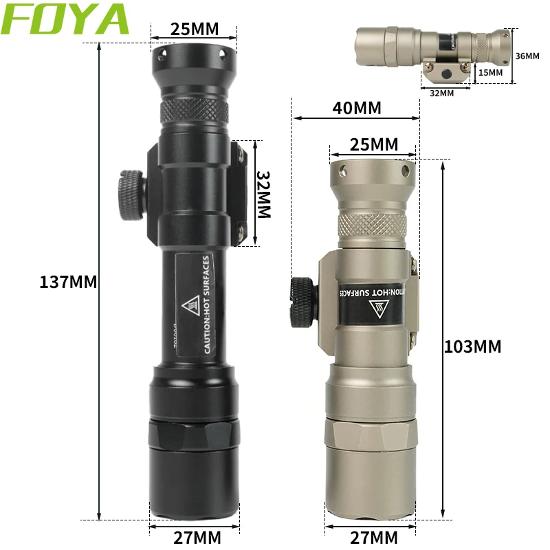 التكتيكية الادسنس SF M300B M600B في الهواء الطلق سلاح كشاف ضوء M600M300 مصباح يدوي الصيد صالح 21 مللي متر Picatinny السكك الحديدية