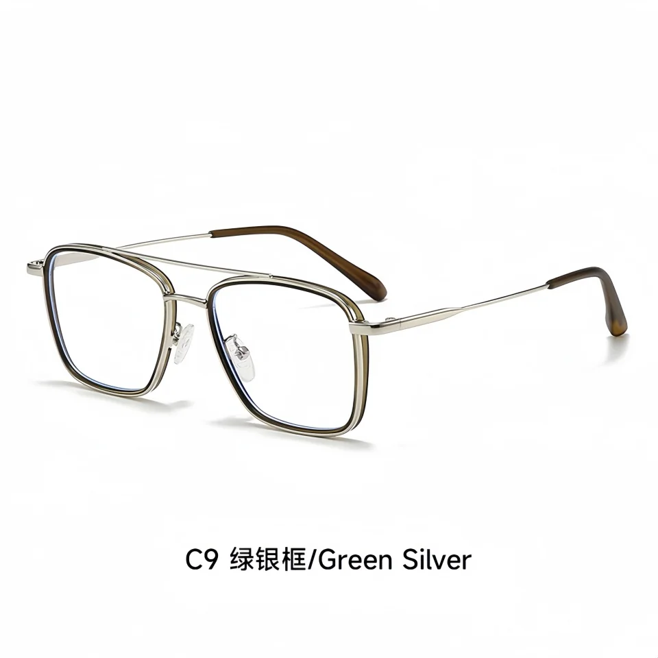 new-trendy-pilot-style-metal-frame-unisex-daily-office-reading-decoration-street-photography-optical-prescription-eyeglass-frame