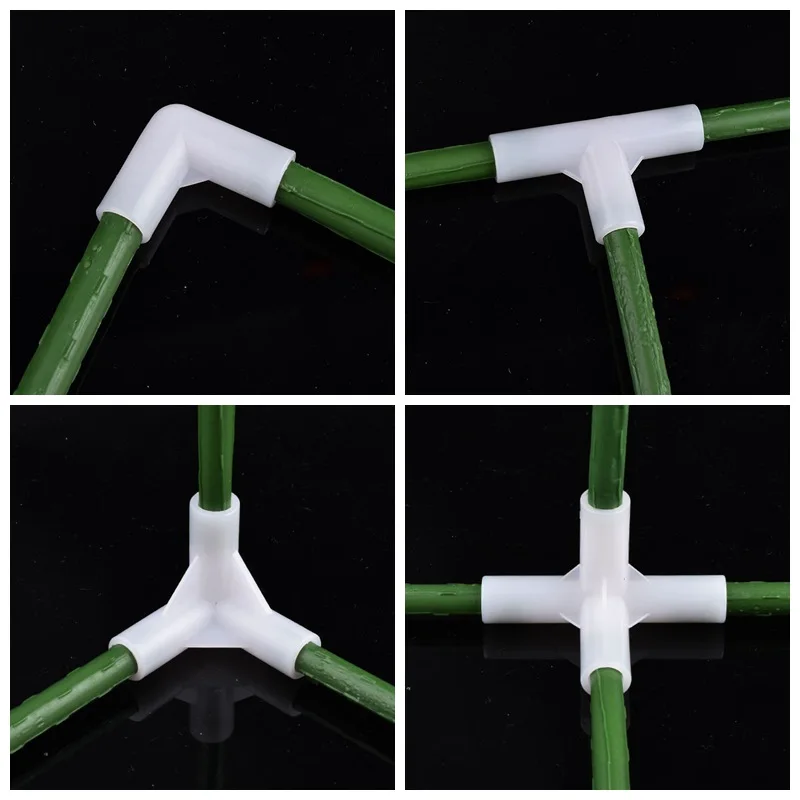 2-20Pcs 8mm PE Straight Elbow Tee Water Connector, 4-Way Joint 90 135 Degree PE Pipe Adapter Wardrobe Tent Shoe Rack Fitting