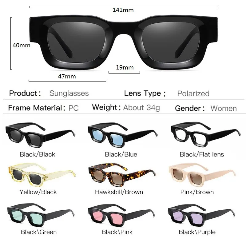Popular Polarized Sunglasses Men Women Retro Designer Small Square Punk Sun glasses Vintage Shades Eyewear gafas de sol hombre image 6