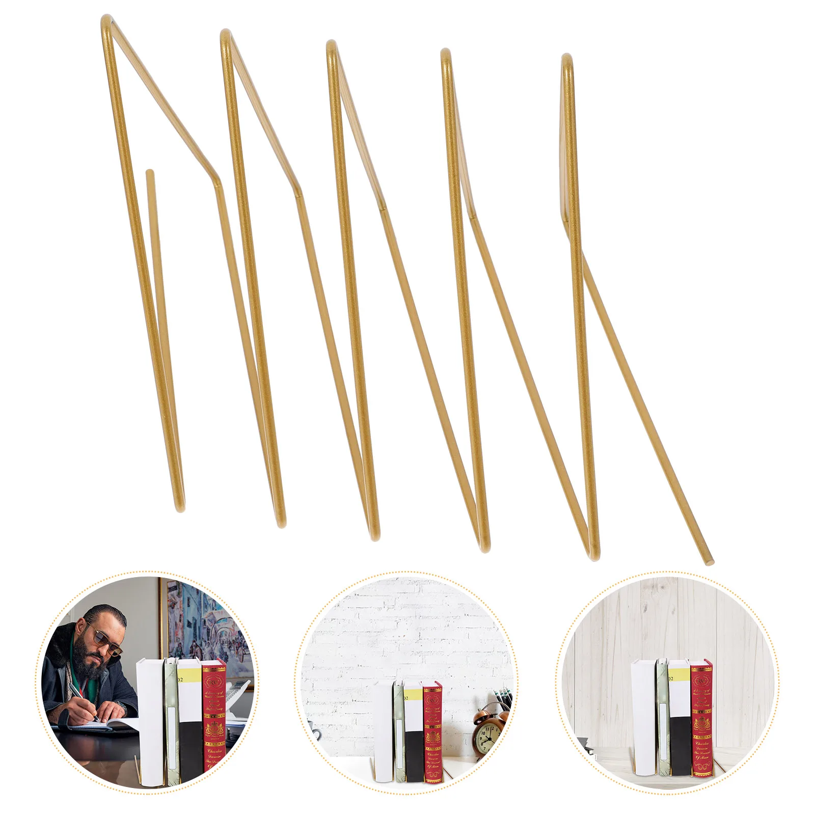 

Triangular Stand Lightweight Desktop File Organizer Multi-Function Holder For Home Office Classroom Metal Book Rack Shelf