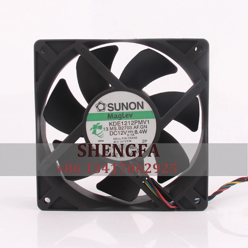 SUNON KDE1212PMV1 Cooling Fan 24V48V DC12V 0.7A EC AC 120x120x38mm 12cm 12038 4-Pin PWM Temperature Controlled Industrial