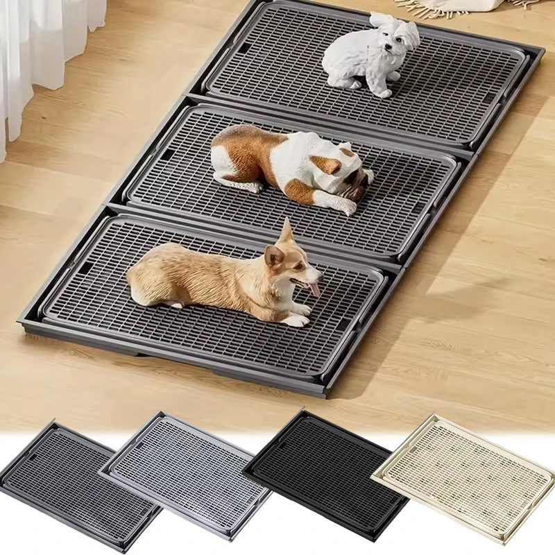 

Durable Plastic Rabbit &Small Animal Litter Box with Grill /Pet Cat Litter Mat Waterproof Double Layer Mats Pet Litter Box Mat