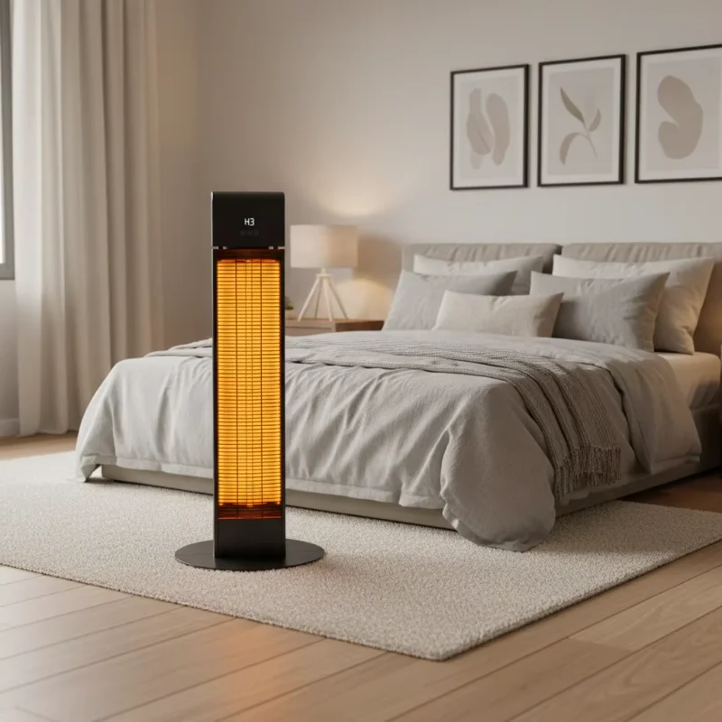 Wholesale 1500W Freestanding Electric Heater with Infrared Heating Lamp Remote Controlled & Fast Heating for Indoor/Outdoor Use