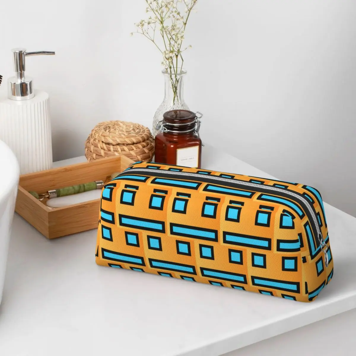 Geometry Cube Gaming Dash Pencil Cases for Students School Pen Box Pencil Bag Pencil Pouch Pen Holder