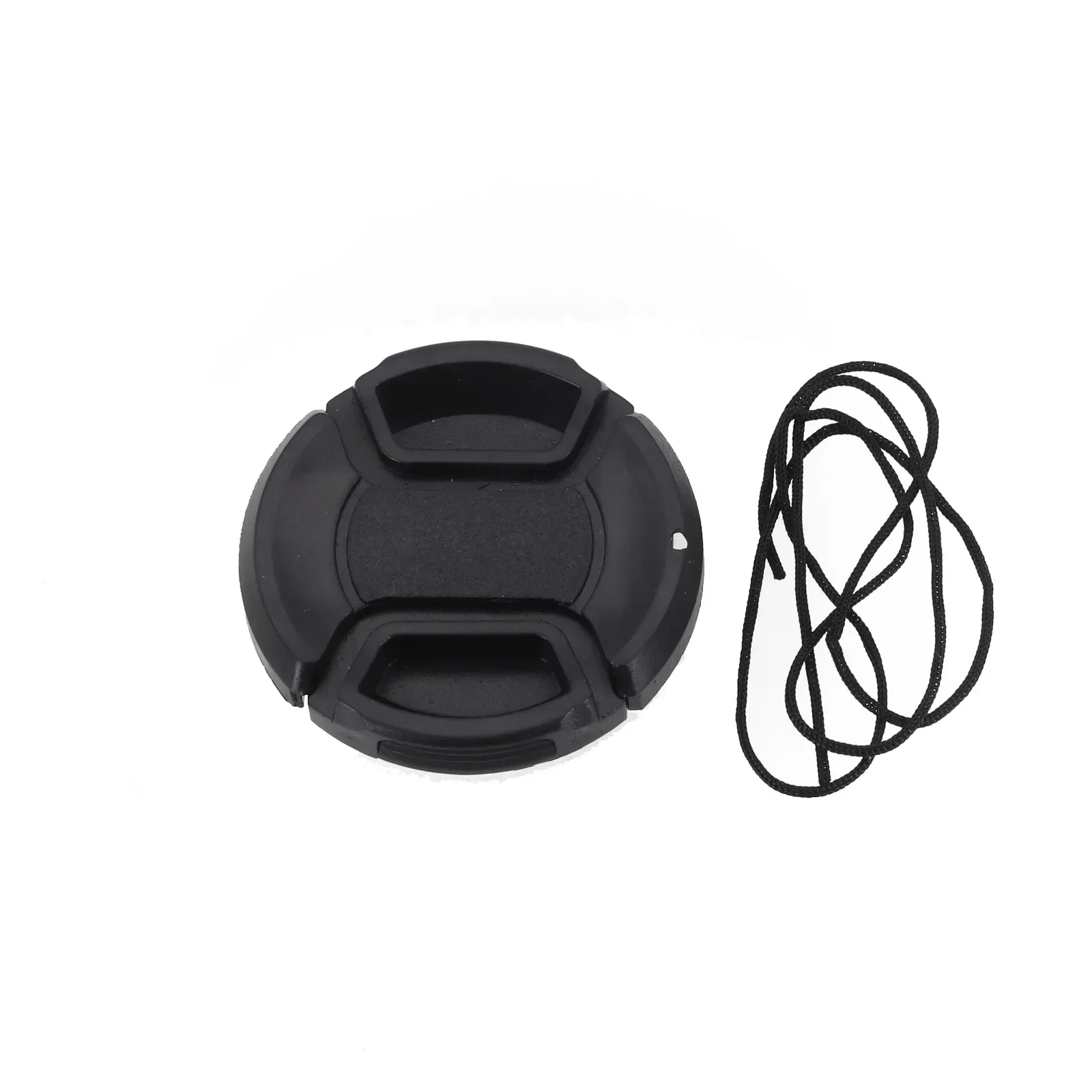 Wordless Lens Cap 49 52 55 58 62 67 72 7782mm Lens Cap Lens Cover With Hanging Rope Center Clamping Buckle Cover