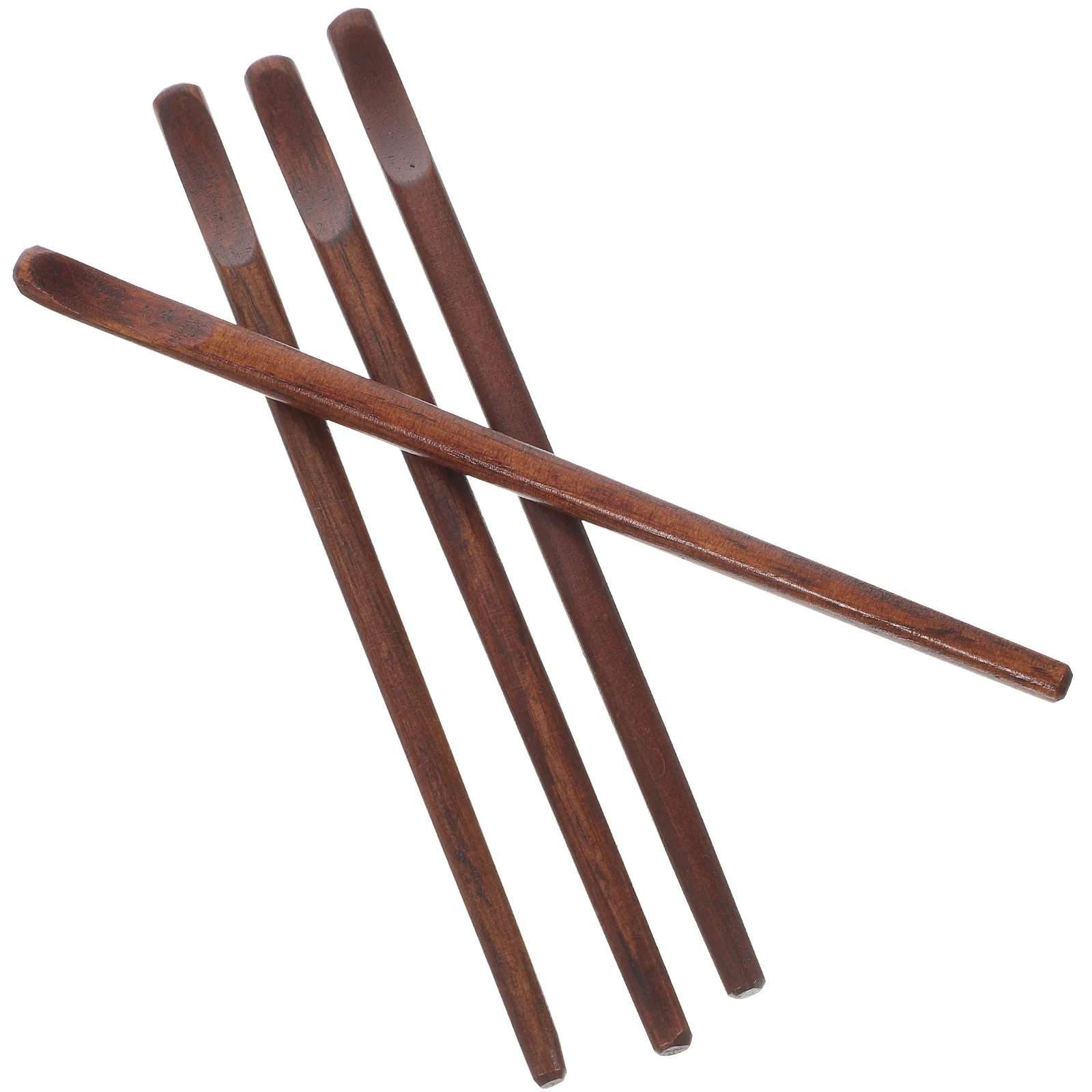 

4pcs Coffee Stirring Spoon Wooden Retro Long Handle Manual Simple Mixer for Beverage Tea Drinks Stirrers Wood Sticks