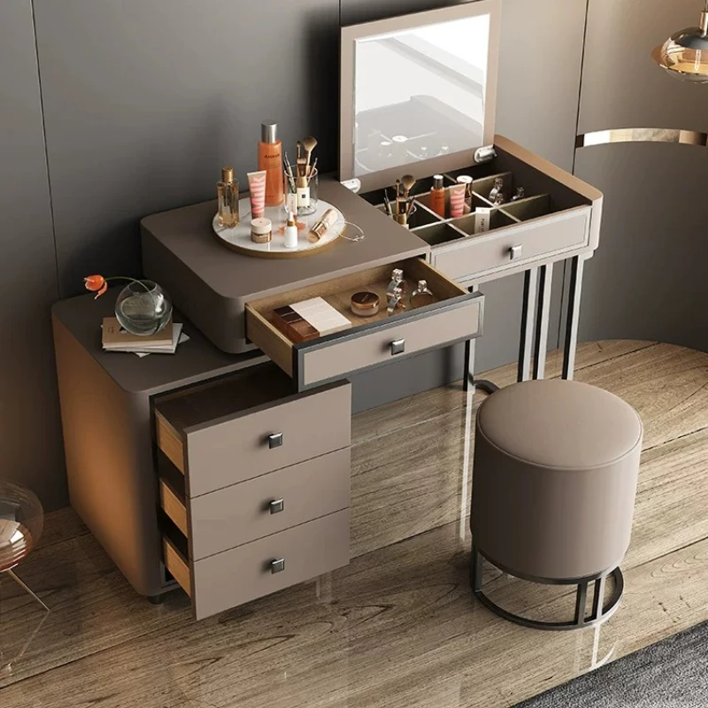 Italian premium light luxury dresser bedroom modern minimalist Internet celebrity ins makeup table storage integrated cabinet