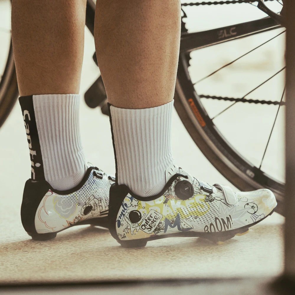 Santic Fahrradschuhe für Herren oder Damen, Rennradschuhe, Nylonsohle, 289 g, leichtes, atmungsaktives Obermaterial, S22036 – Detail 4