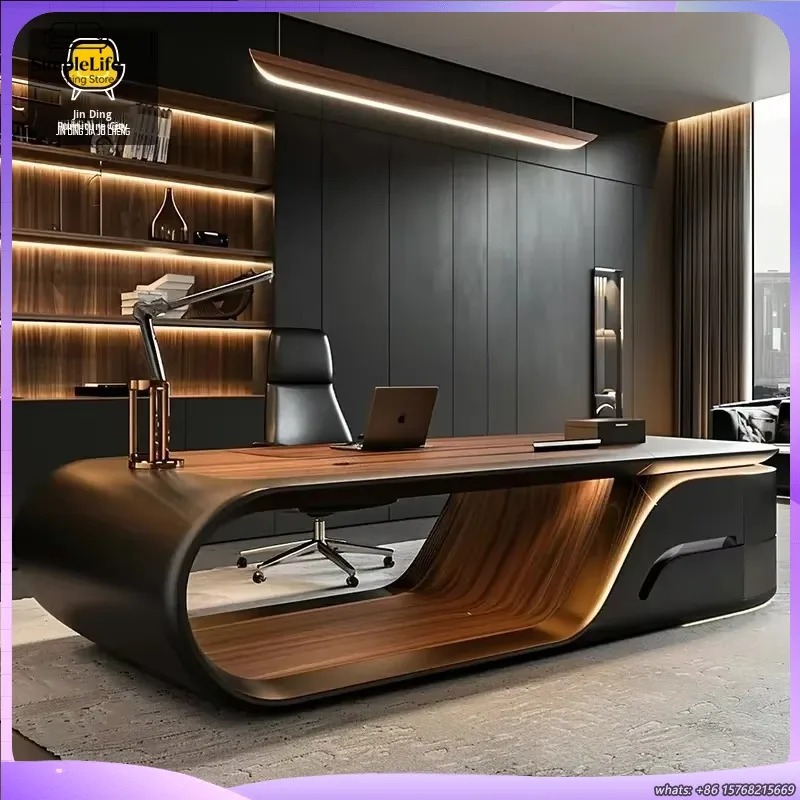 

Премиальный современный офисный стол для домашнего офиса, многофункциональная рабочая станция для руководителя, профессиональный письменный стол для генерального директора.