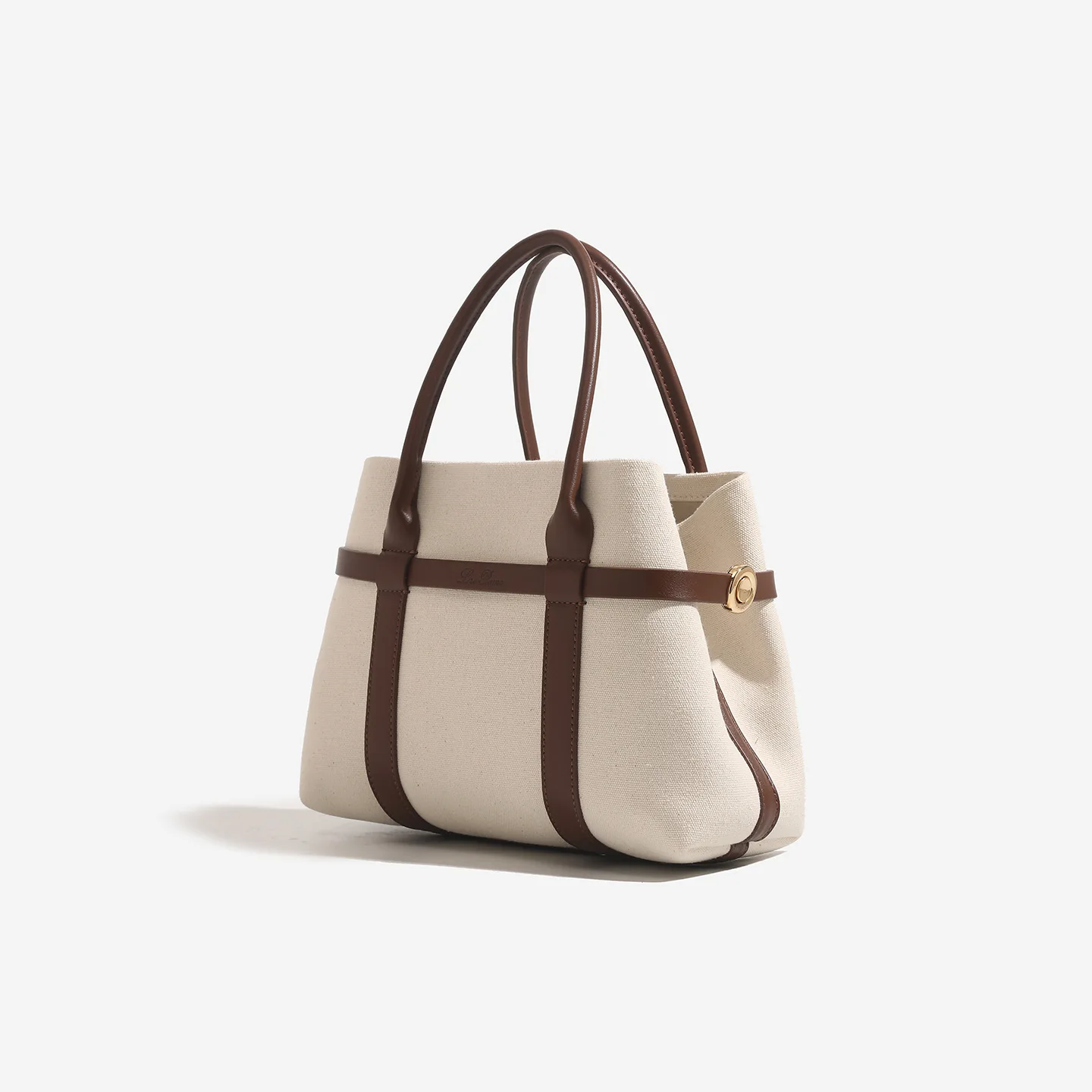 

Сумка-тоут L-P 2025: Новая вместительная женская сумка-корзина из комбинированной кожи для повседневного использования, модная и универсальная