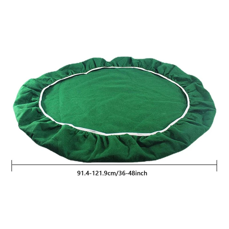 Game Table Cover Poker Bridge Card Table Cover Circular Felt Non-slip Elastic Tablecloth For 36 To 48Inch Table Game Accessories