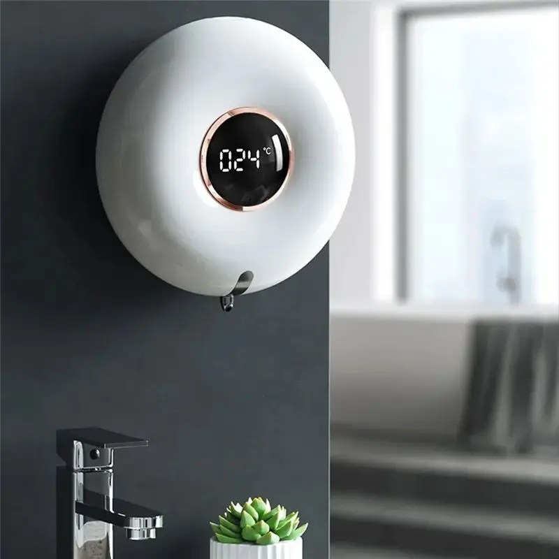 CQMF-Automatic Soap Dispenser 300ML USB Chargeable Smart Foam Machine Touchless LED Display Sensor Foam Soap Dispenser Easy Inst