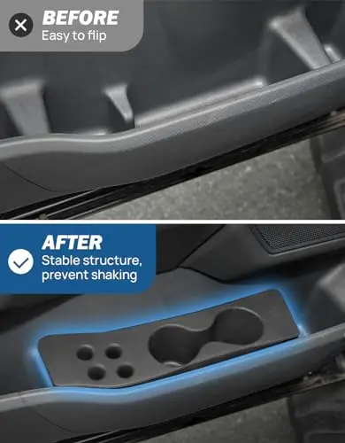 

Foam Door Cup Holder Insert For Ford F150 2021–2026, Left And Right Side, Stable Design Prevents Shaking