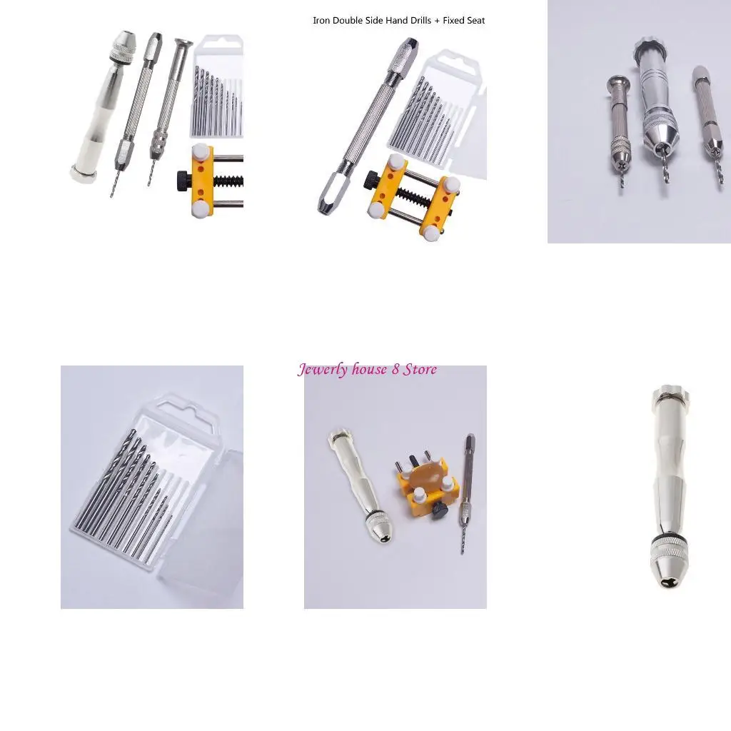 

12 шт., ручная дрель, набор ювелирных инструментов, тиски для форм для литья смолы, стальная ручная дрель с 10 шт. сверл и