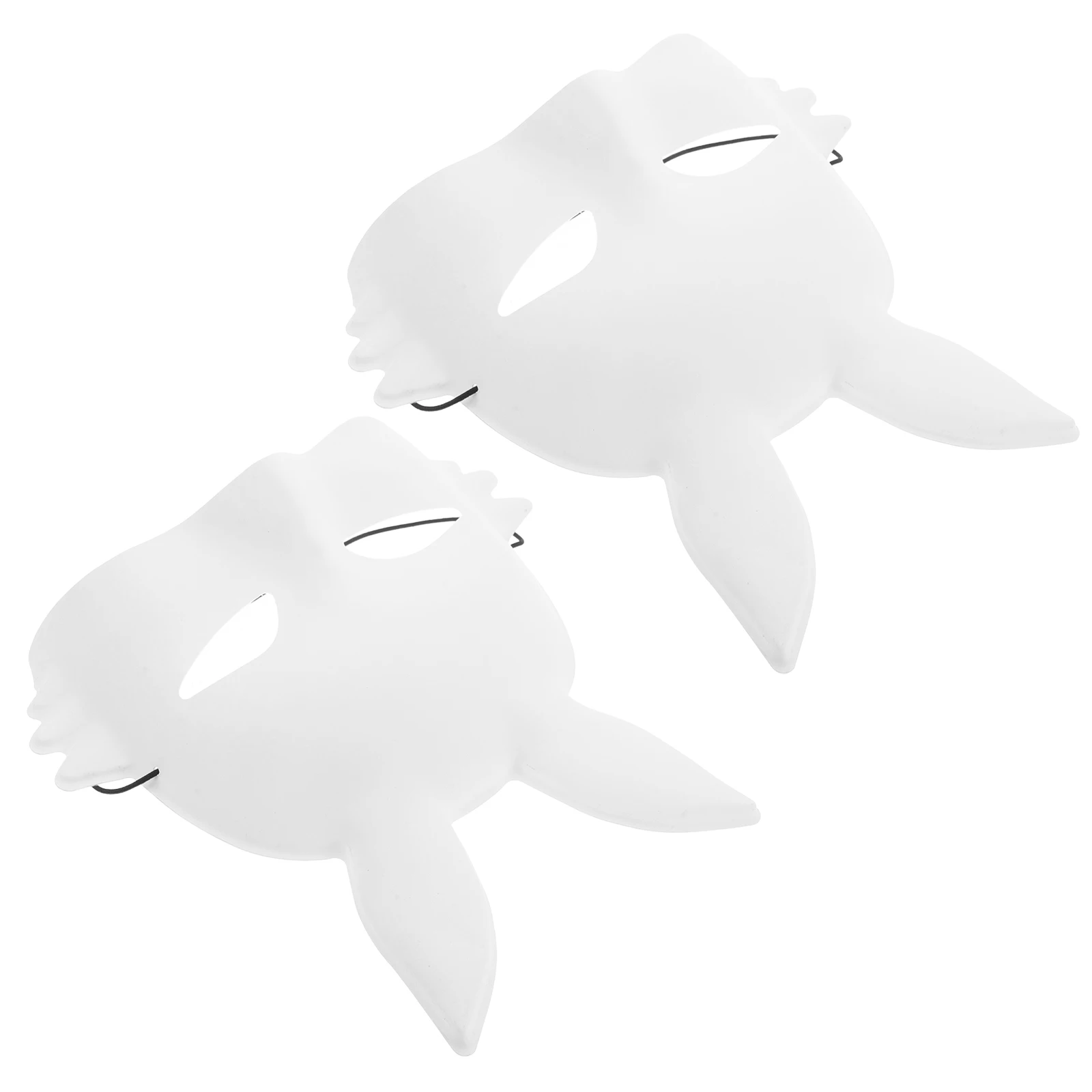 

2PCS Blank Rabbit Mask PVC Matte White DIY H Drawn Masks for Kids Halloween Bunny Masquerade Costumes Accessories
