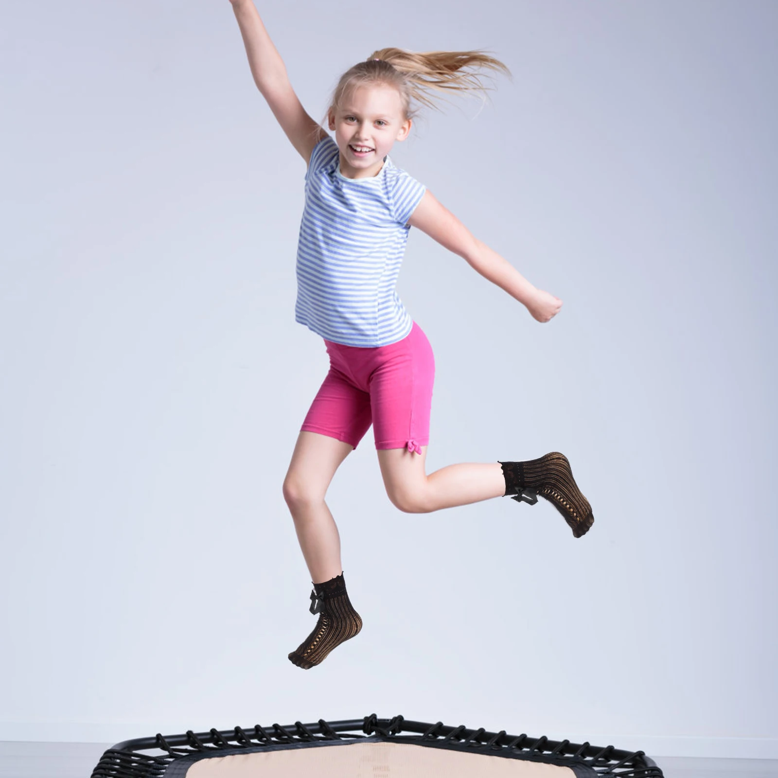 

4 Pairs Girl Stockings Girls Socks with Bows Cute Girly Ballet Little Girls' Ordinary