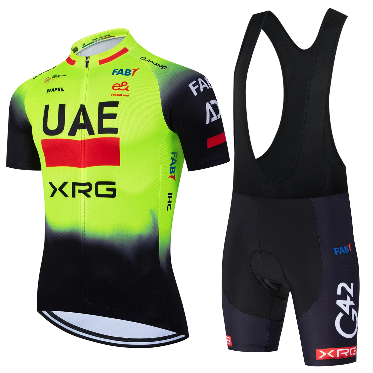 

2025 UAE Cycling Jersey Set Man's Team Short Sleeve Cycling Clothing MTB Bike Uniform Maillot Ropa Ciclismo Summer Bicycle Wear