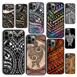Autumu Maori Tribal Samoan Polynesian Phone Case Cover for iPhone 17 Air 16 16e 15 12 11 13 14 Pro Max Plus Coque