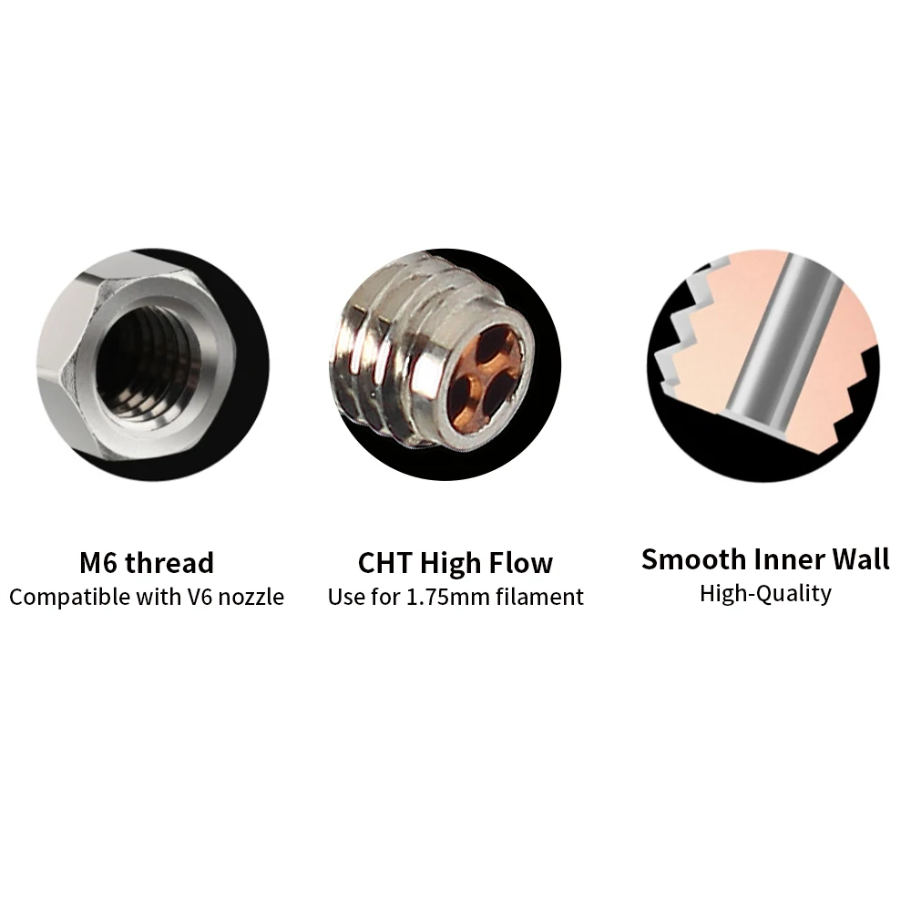 FYSETC V6 Plus Adapter to Increase the Flow Of V6 / Rapido Hot End High Flow For 3D Printing Adapt To CHTNozzles High-speed