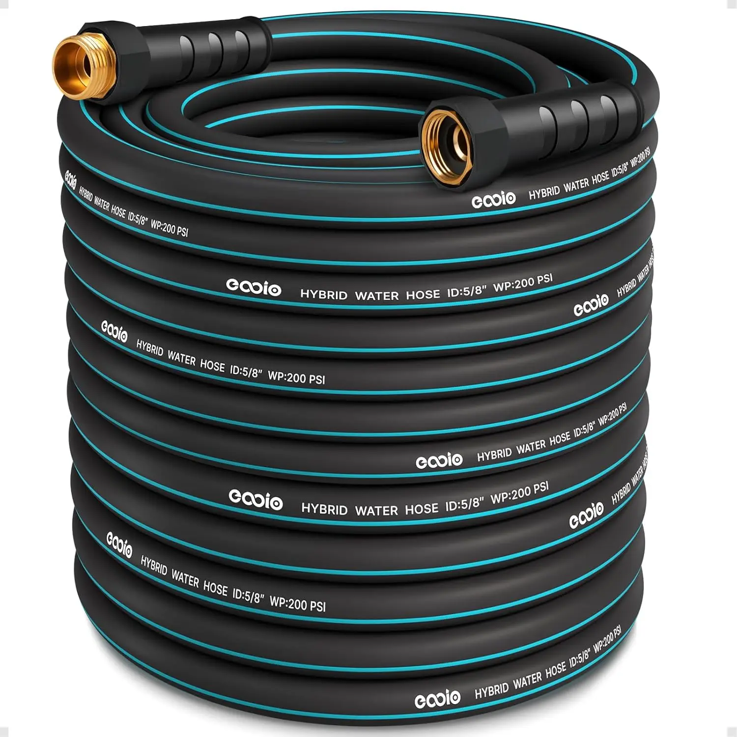 

Heavy Duty Garden Hose 100ft, Non-Expandable Flexible Water Hose, Kink Resistant Lightweight Hybrid with Leakproof Fittings