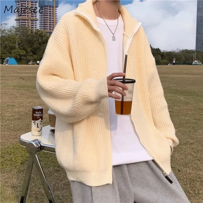 

Вязаные кардиганы мужские корейские модные универсальные уличные осенние мешковатые верхняя одежда уличная трикотаж стильные подростковые Ins