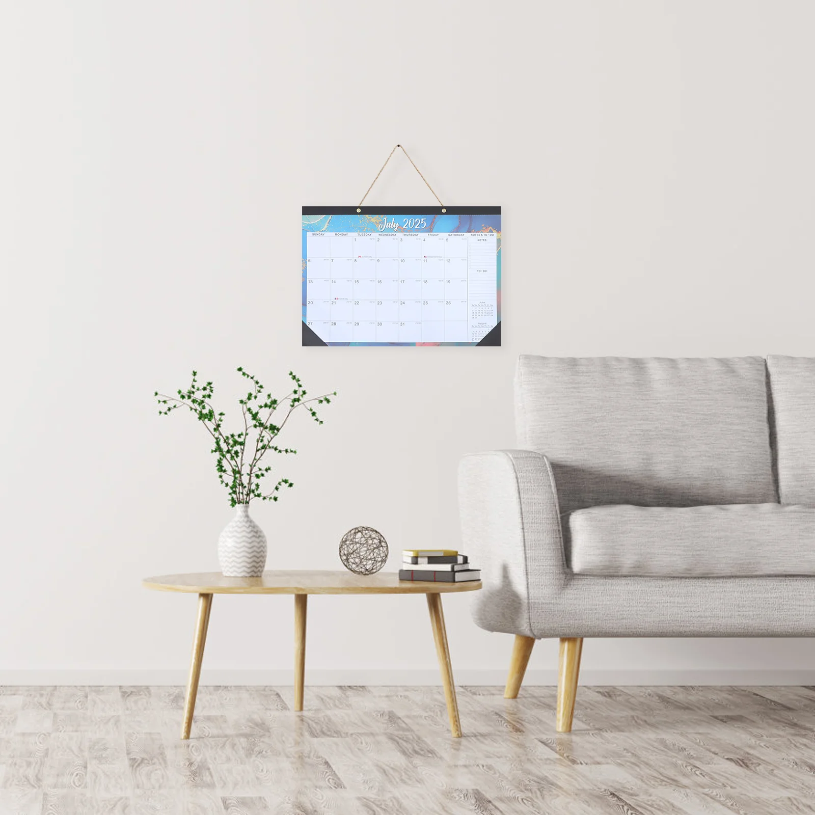 

Wall Calendar Hanging 18-Month Planner July 2025-December 2026 Large Monthly Yearly Planner for Home Office Business