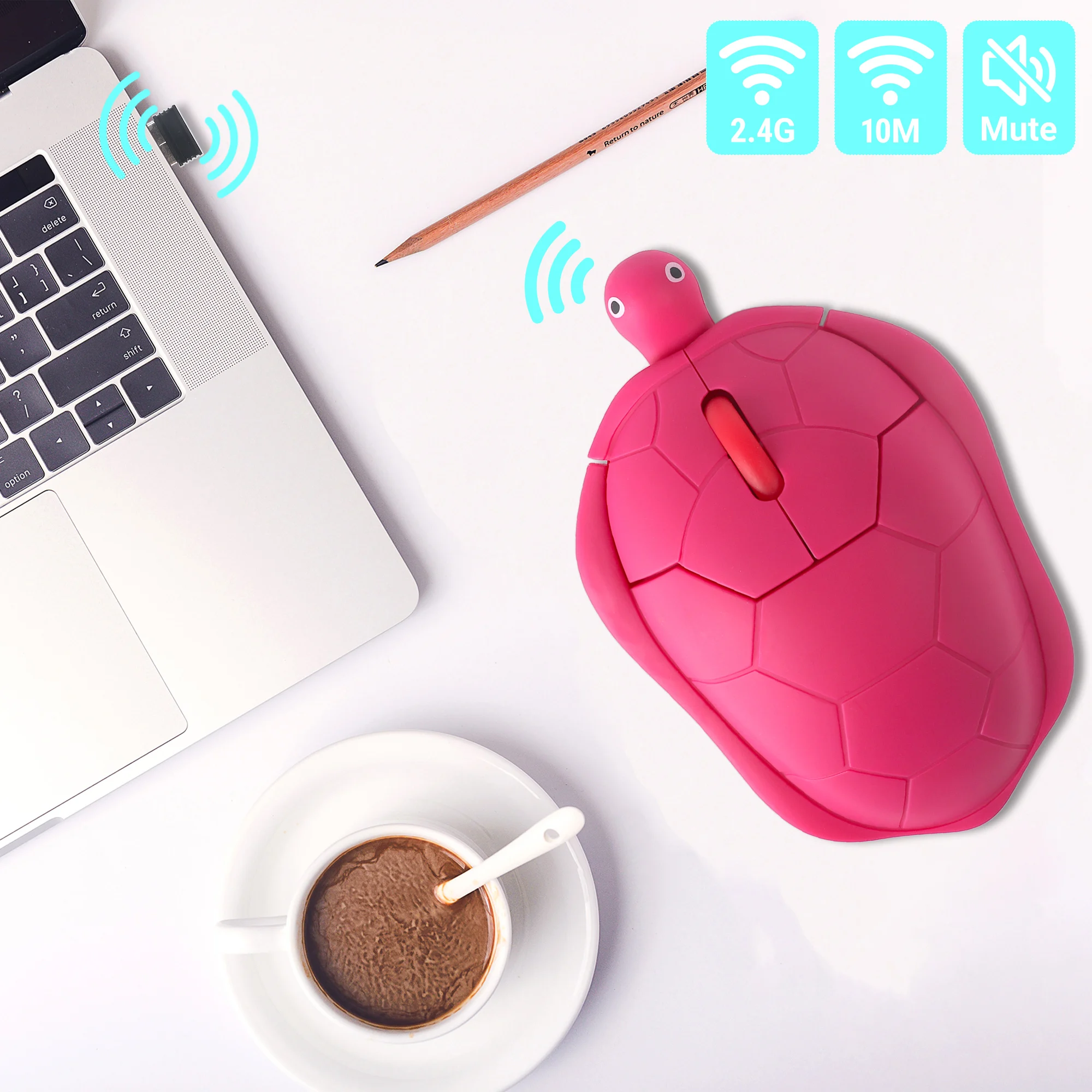 Wireless 2.4G Turtle Mouse Light Weight Portable Plug And Play Creative Design Mause Gift  Funny Mice Office Use PC Laptop Study