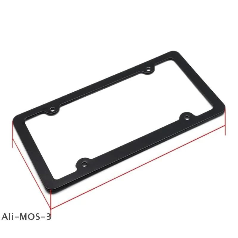 【S】إطار لوحة ترخيص قياسي عالمي أمريكي، 1/2 قطعة حامل لوحة سيارة من سبائك الألومنيوم للأحجام الأمريكية والكندية #5