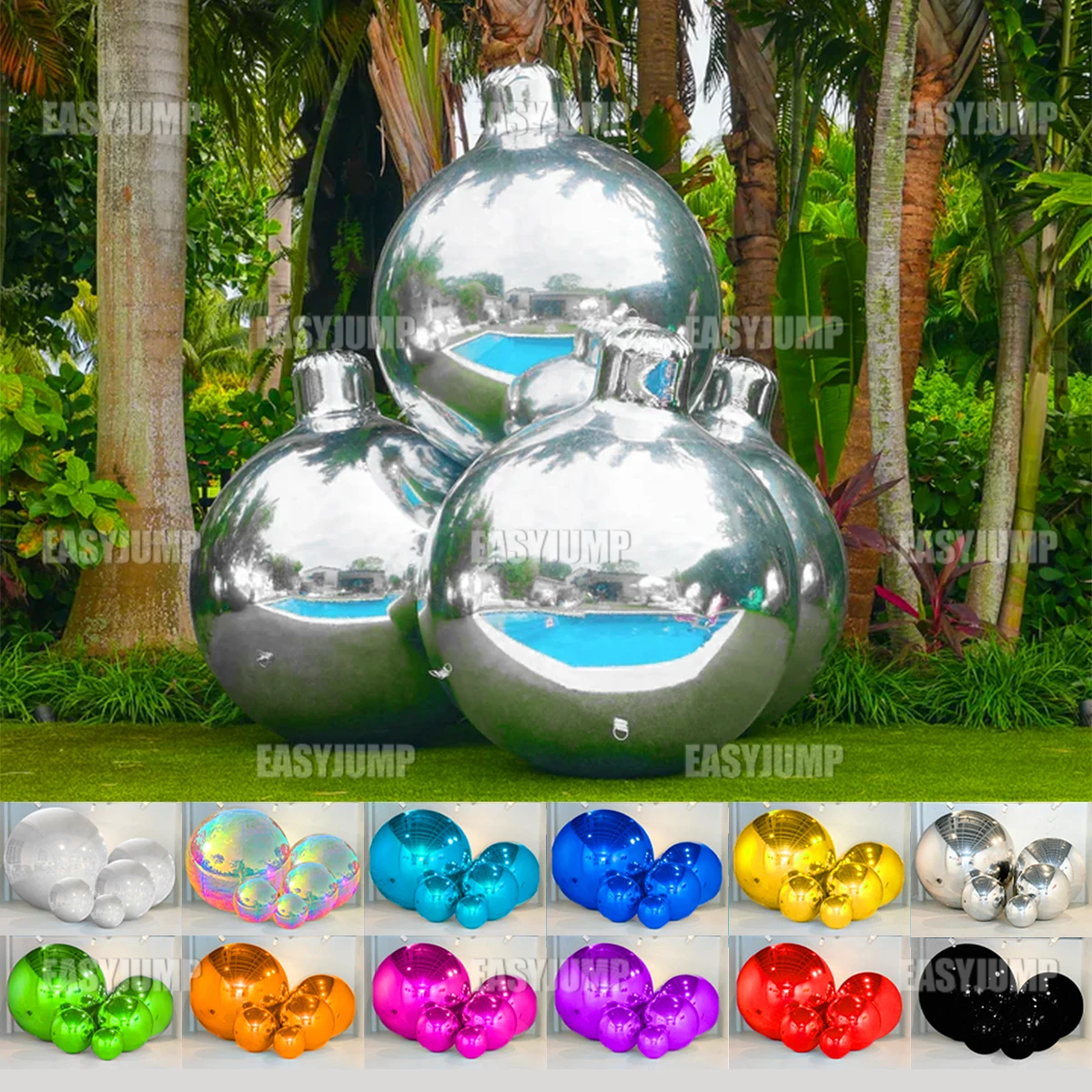 

Inflatable Ornaments Balloon Mirror Ball Large Inflatable Christmas Balls Festive Decoration Big Shiny Ball For Party