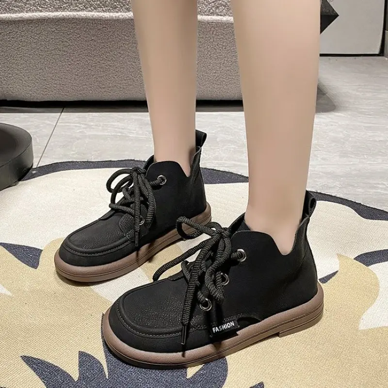 Women Boots Causal Shoes Fashion Lace Up Style Shoes Comfort 2024 New Autumn Winter Women's Ankle Booties Shoes for Women