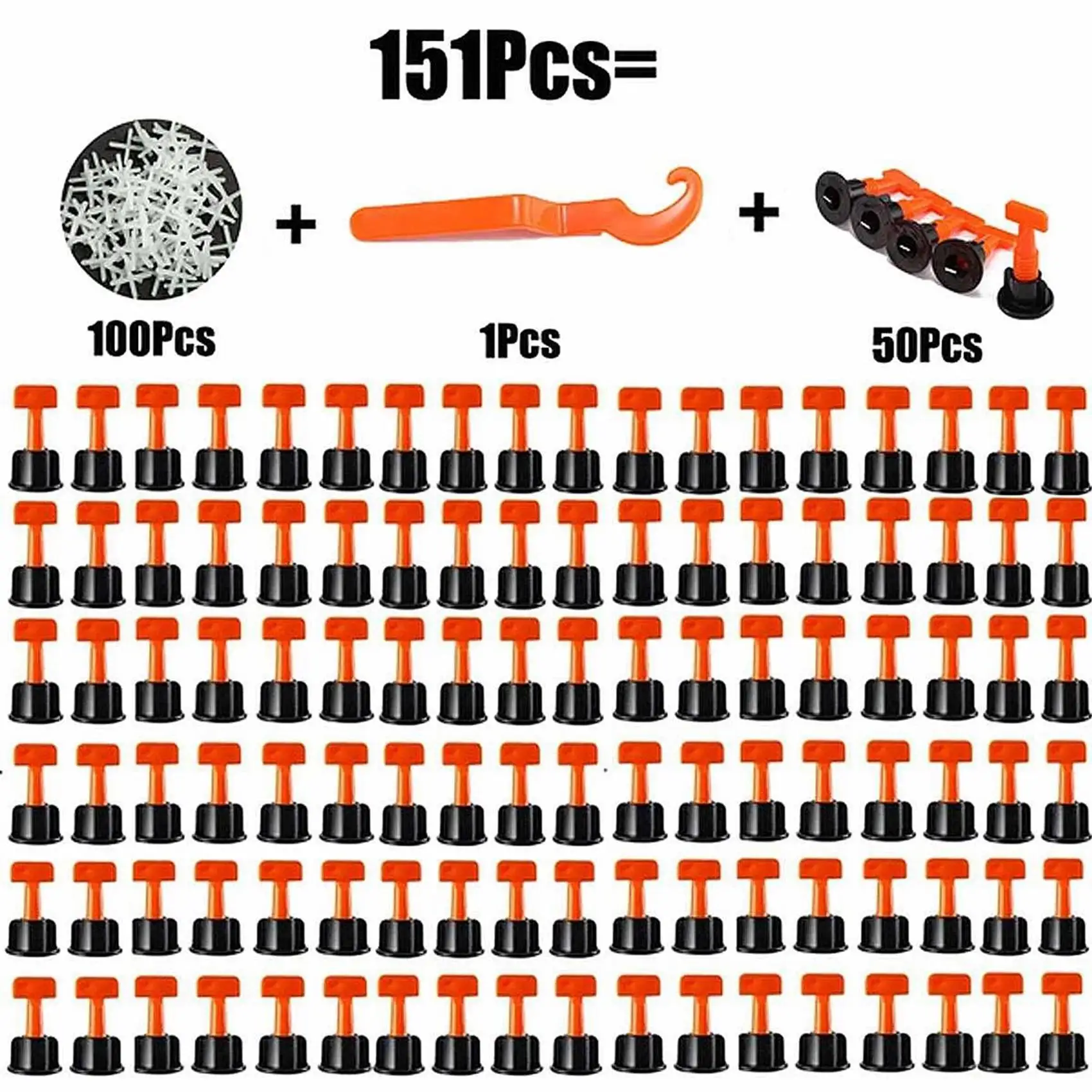 604 Pcs Flat Level Wedges Tile Spacers Reusable Flooring Wall Tile Leveling System Leveler Locator Spacers Plier