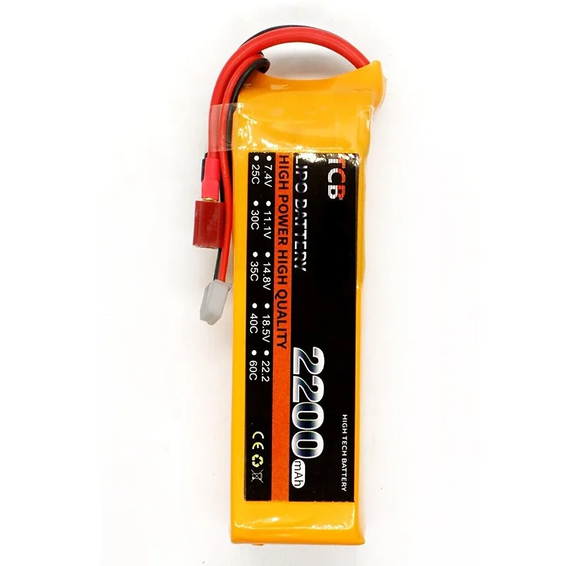 LiPo 2S 7.4v 2200mAh 25C 35 C 60C dla samolotu RC dron helikopter samochodowy 2S LiPoXT60-T Deans Plug Rc Car