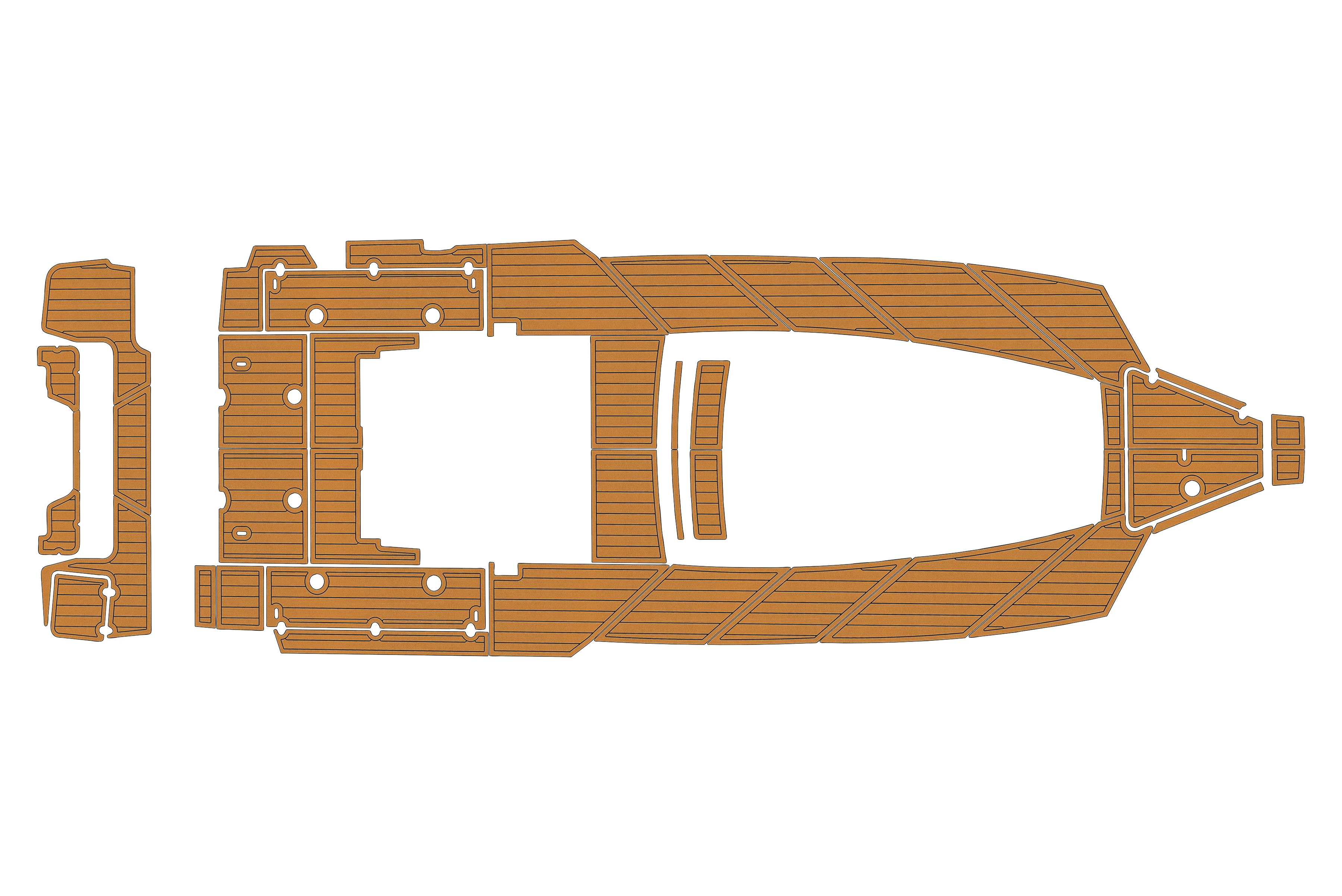 Eva foam Fuax teak seadek marine floor For 2022 Blackfin  332 CC Cockpit Swim platform  1/4