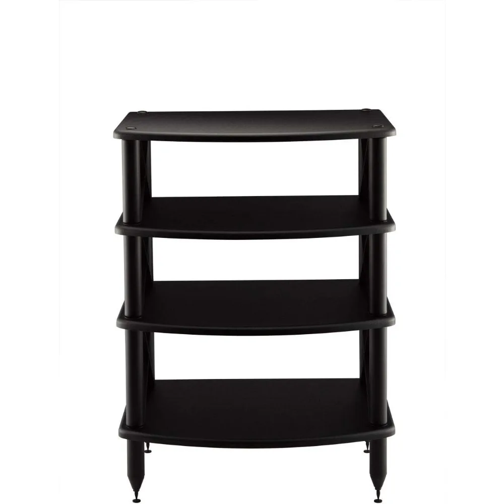 Pangea Audio-Vulcan X 4 Shelf Audio Rack, Media Stand, Componentes do Gabinete, Rosenut Red