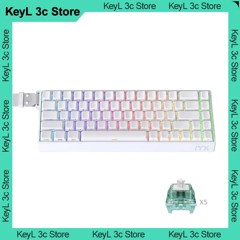 Iyx Mu68 PRO Hot Swap Rgb الخلفية Mu68pro لوحة المفاتيح الميكانيكية المغناطيسي التبديل لوحة المفاتيح السلكية مخصصة لوحة مفاتيح الألعاب الرياضية الإلكترونية