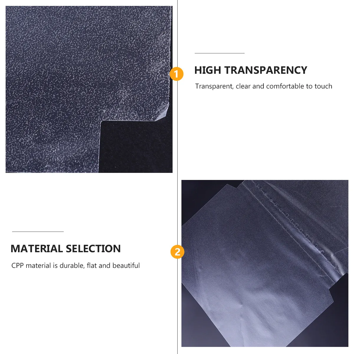 

10Pcs Environmentally Friendly Clear Book Cover Plastic Transparent Protective Cover for Student Exercise Books Textbooks