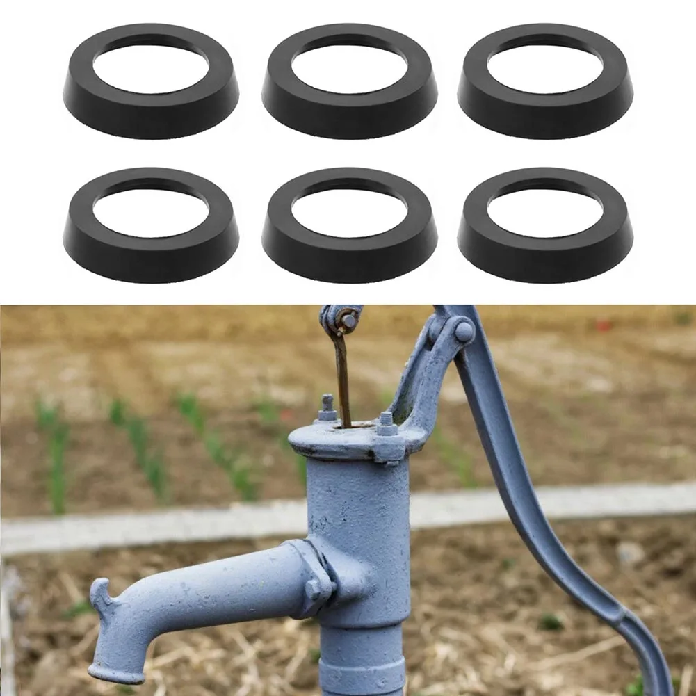 6PCS Pump Leathers Gasket 75mm Rubber Pump Cup Seal Kit For Spout Hand Press Garden Tool Parts Maximized Water Intake