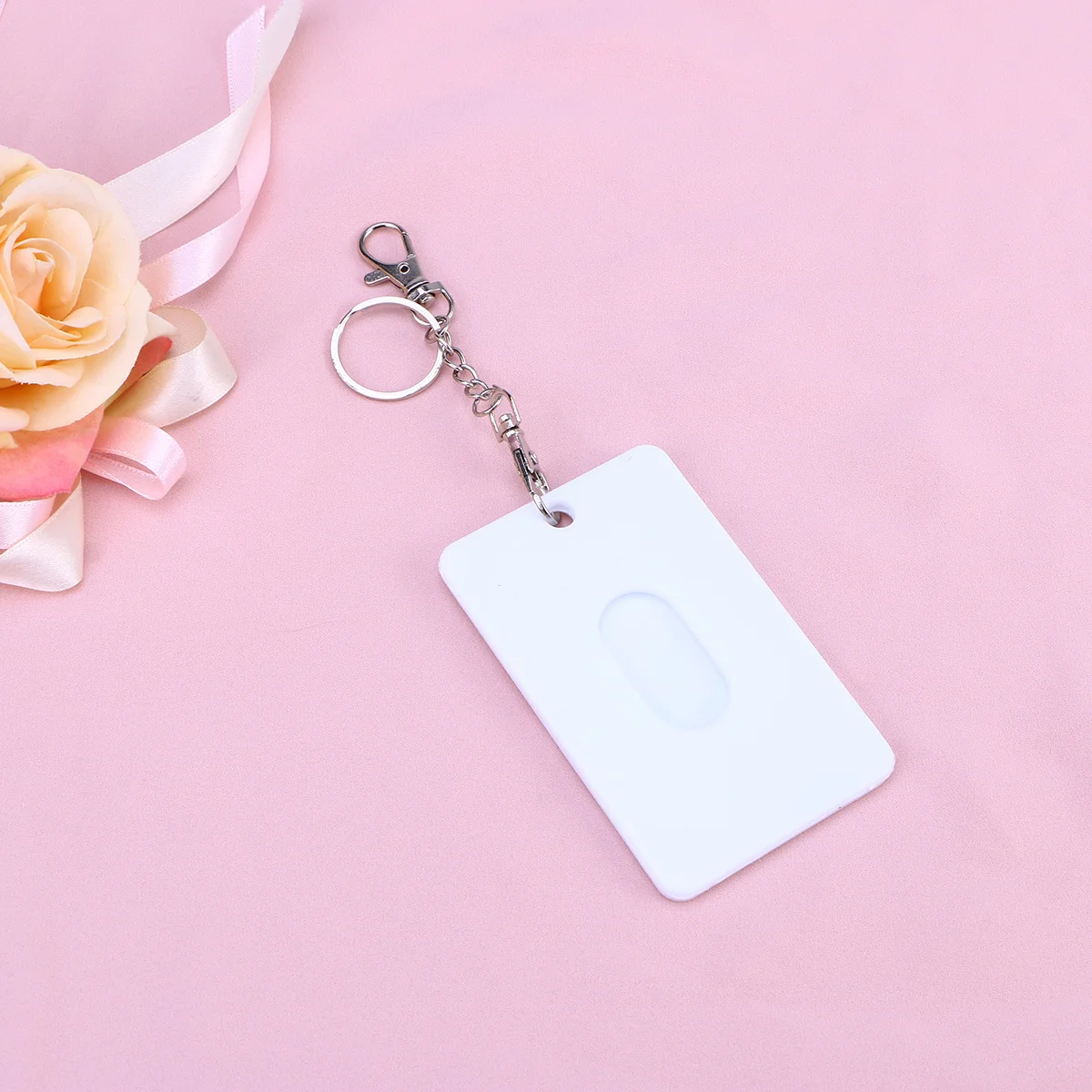 

Id Badge Holder Keychain Detachable Key Ring Premium Plastic Bus Card Holder For Women Lightweight Cartoon