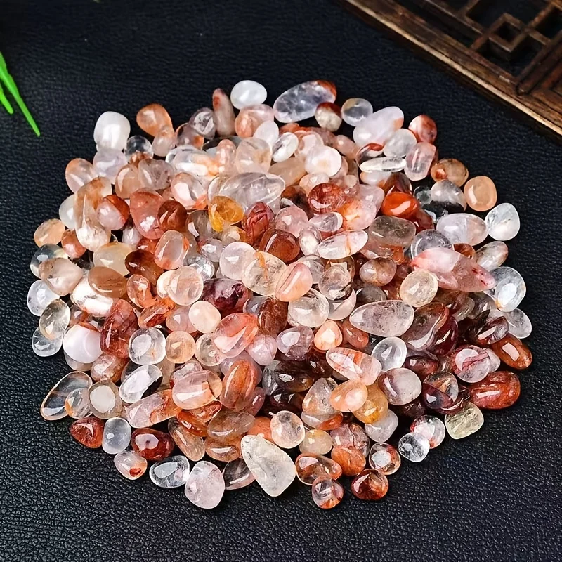 Polished natural red ebony gravel, suitable for aquariums, fish tanks, and outdoor landscaping decorations.