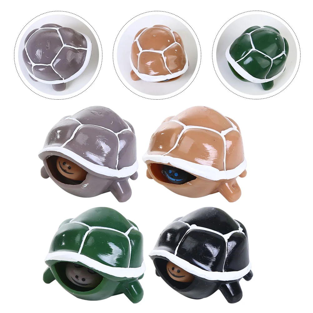 4 Pcs Squeeze Stress for Kids Miniature Turtle Pressure Relief Plaything Multi-use Plastic Child