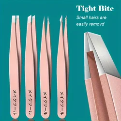 4Pcs Multi-Use Precision Stainless Steel Tweezers For Eyebrow Hair Facial Hair Removal Splinter Blackhead-Different Types of Tip