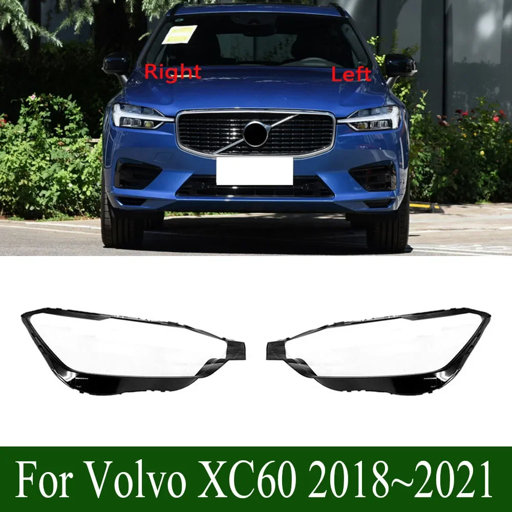 

For Volvo XC60 2018~2021 Headlight Cover Headlamp Lamp Shell Lampshade Transparent Shade Replace Original Lens Plexiglass