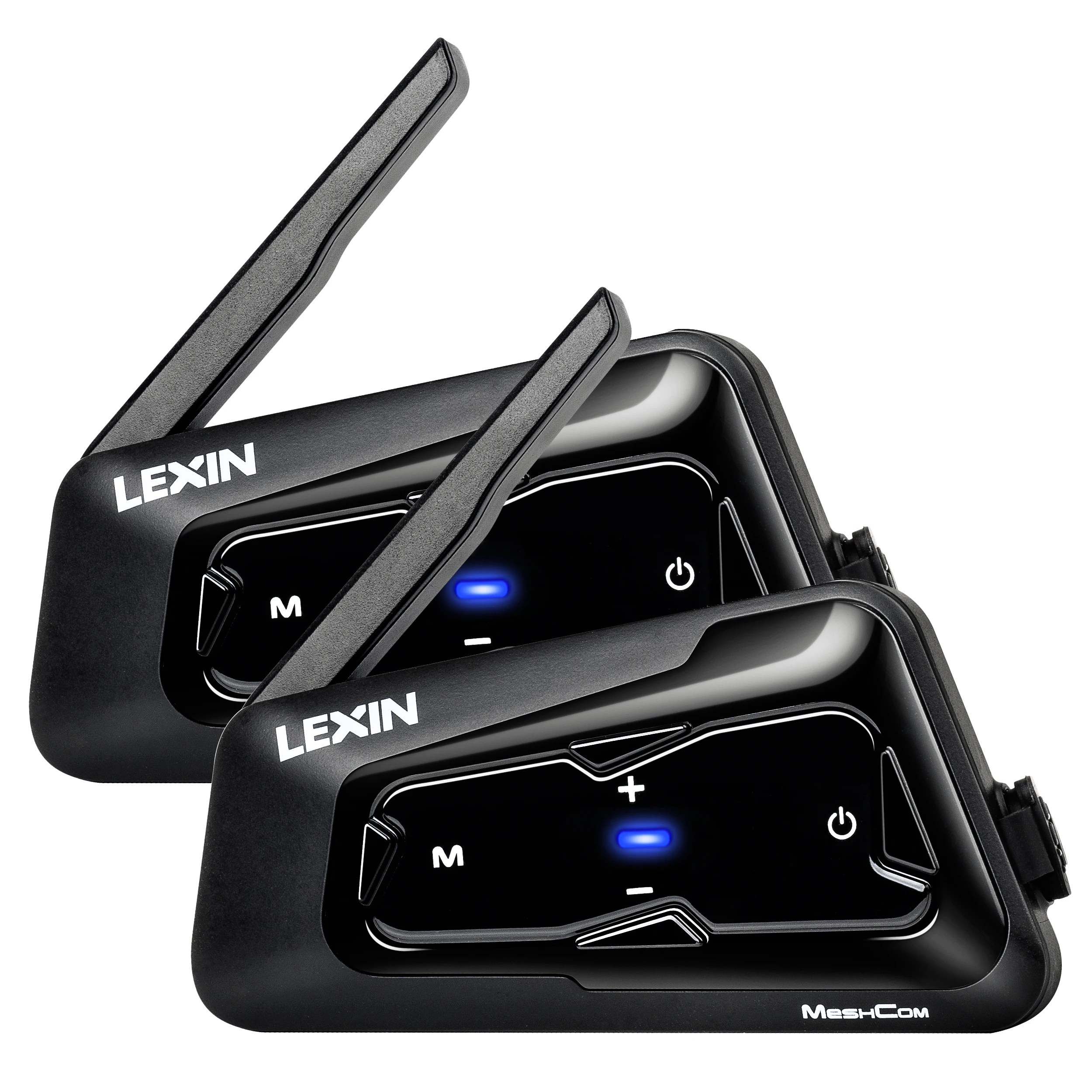 LEXIN-MeshCom Motorcycle MESH&Bluetooth Headset Intercom ,With Mesh Communication System, Parallel Audio- Intercom,24 riders