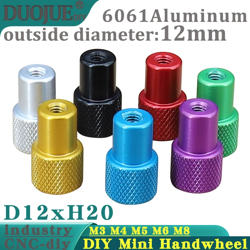 

Colourful Blind Hole Nut M3 M4 M5 M6 Aluminium Alloy Knurled Thumb Nuts Hand Grip Knob Step Nuts