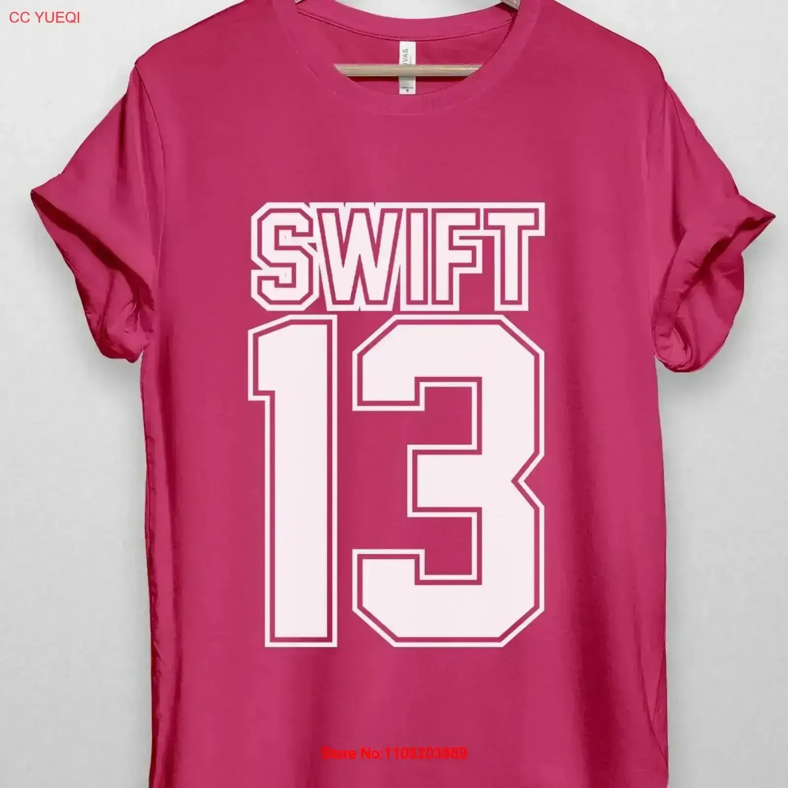 Swift 13 Jersey T Shirt Number for fan vintage Washed Slightly homme streetwear designer clothes Versatile fashion vintage Soft